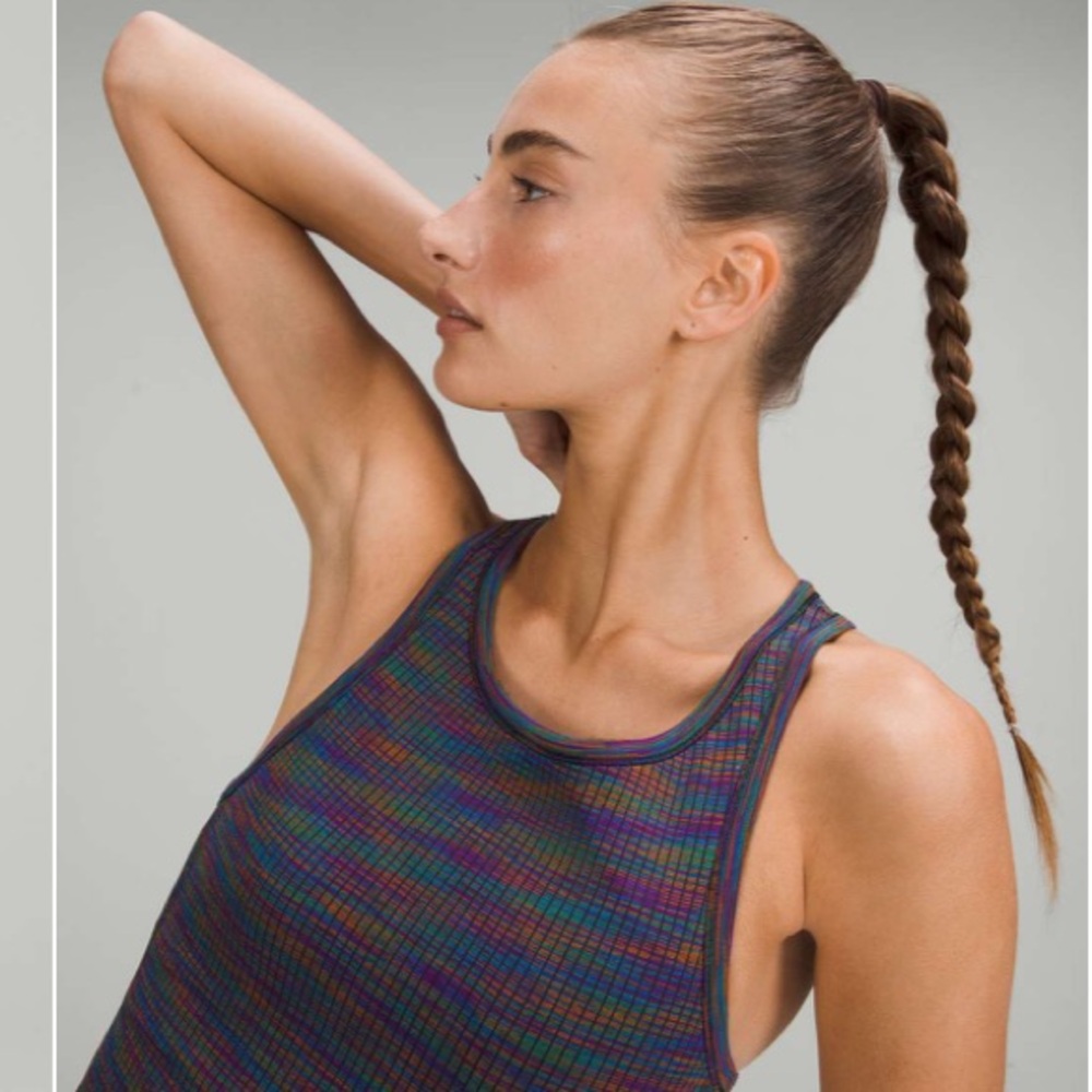 Lululemon ebb to street multicolour cropped tank
